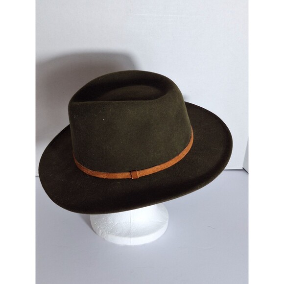 Vintage Bonner Lite Felt Wool Indiana Jones Fedora Mens XL Green Made In USA - Picture 1 of 8